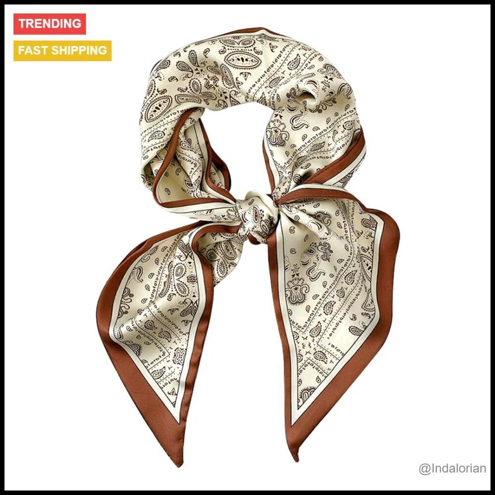 Silk Satin Head Scarf Elegant Chic Accessory Versatile Fashion Scarf